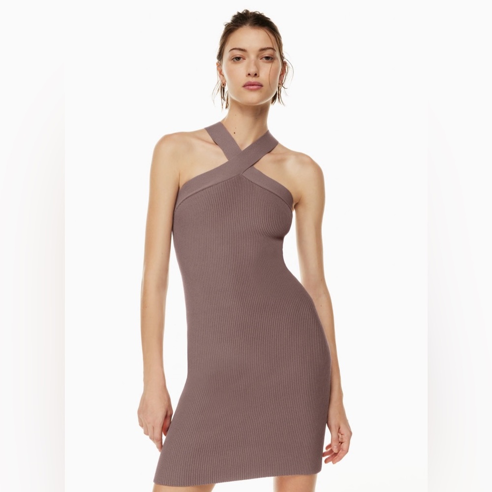 Aritzia Babaton Sculpt Knit Criss Cross Dress
